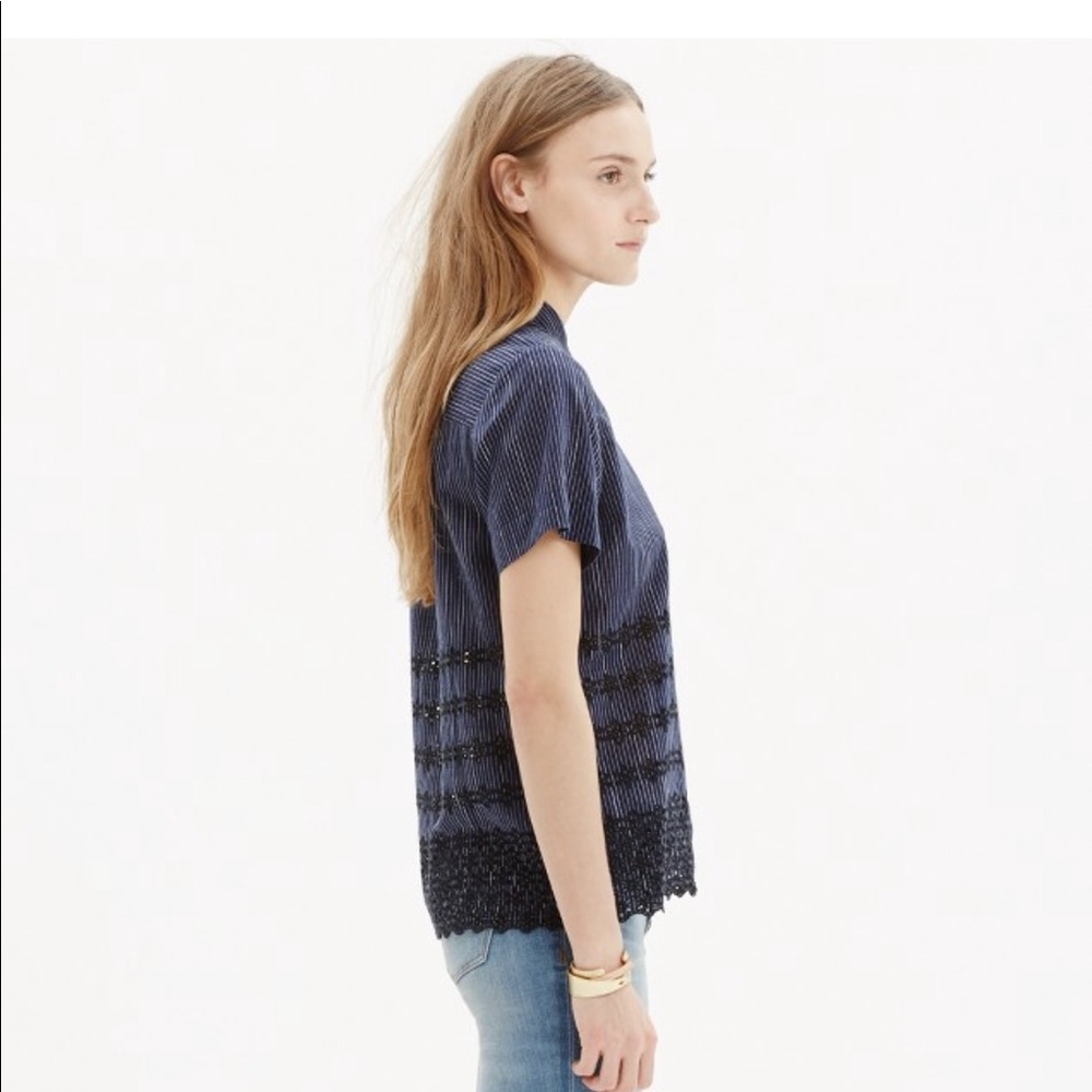 Madewell Eyelet Trim Blouse - Picture 4 of 6